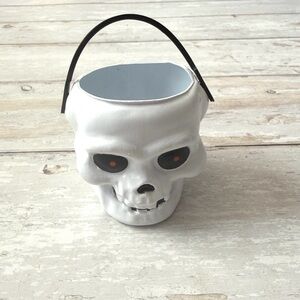 Mini Halloween Trick or Treat Bucket Bag Skull Bones Skeleton Kids Toys NEW